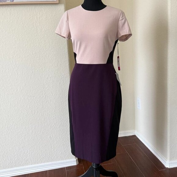 NWT Vince Camuto pastel colorblock sheath dress Size 4 - Picture 1 of 13